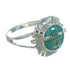 Southwest Opal And Turquoise Inlay Silver Ring Size 5-1/2 WX73731